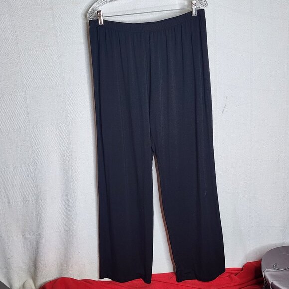 Comfy USA Other - Comfy U.S.A. Black Modal Span Elastic Waist Casual Wide Leg Lounge Pants Size L